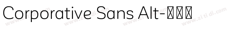 Corporative Sans Alt字体转换